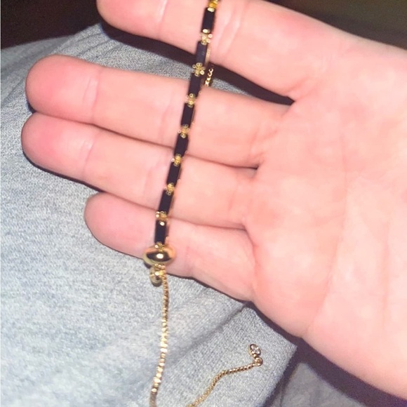 Neiman Marcus 14kt Plated Midnight Black Tennis Bracelet - Picture 3 of 5